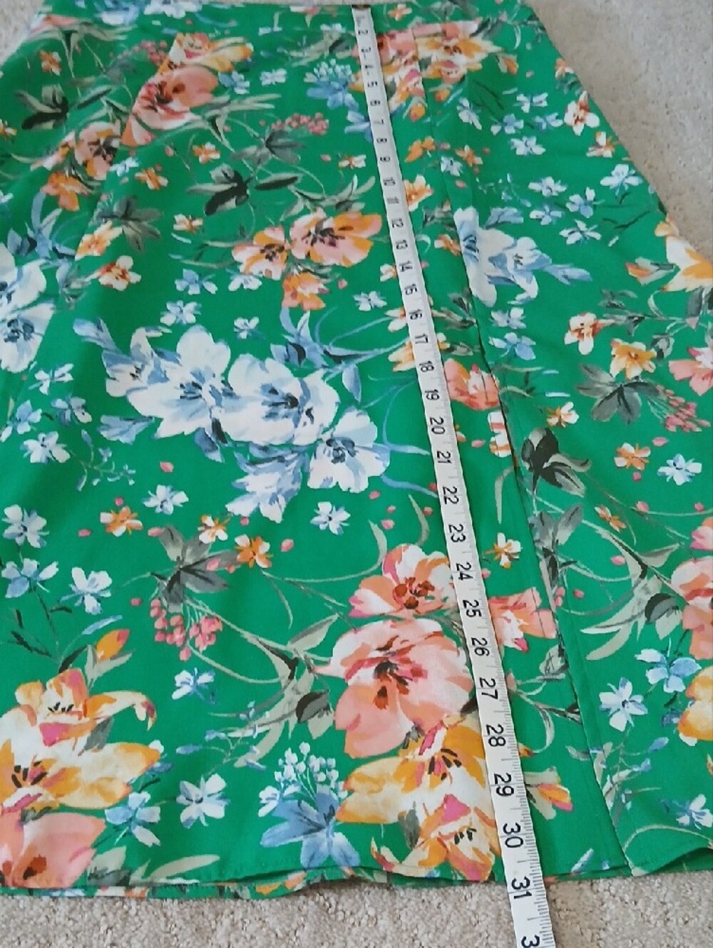 LOFT Floral A-Line Skirt - Picture 8 of 10